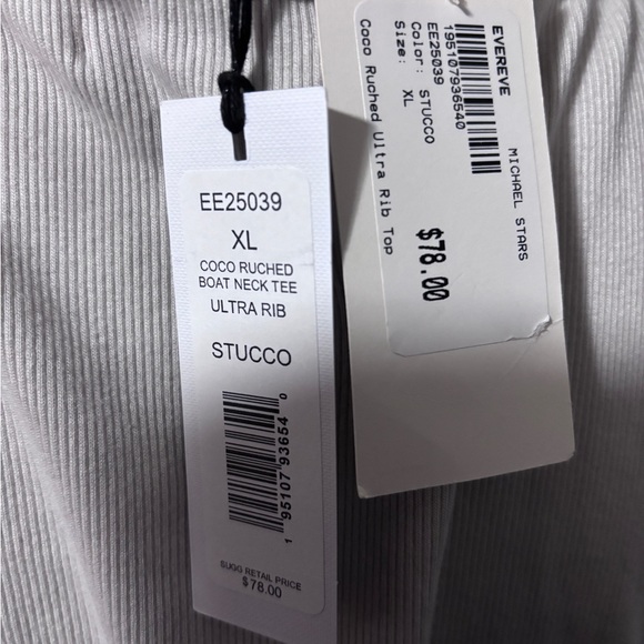 Michael Stars Coco Ruched Ultra Rib Top - Picture 5 of 8